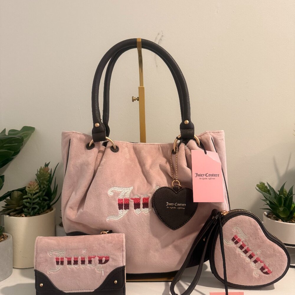 Juicy Couture Retro Vibes Satchel with Matching Wallet